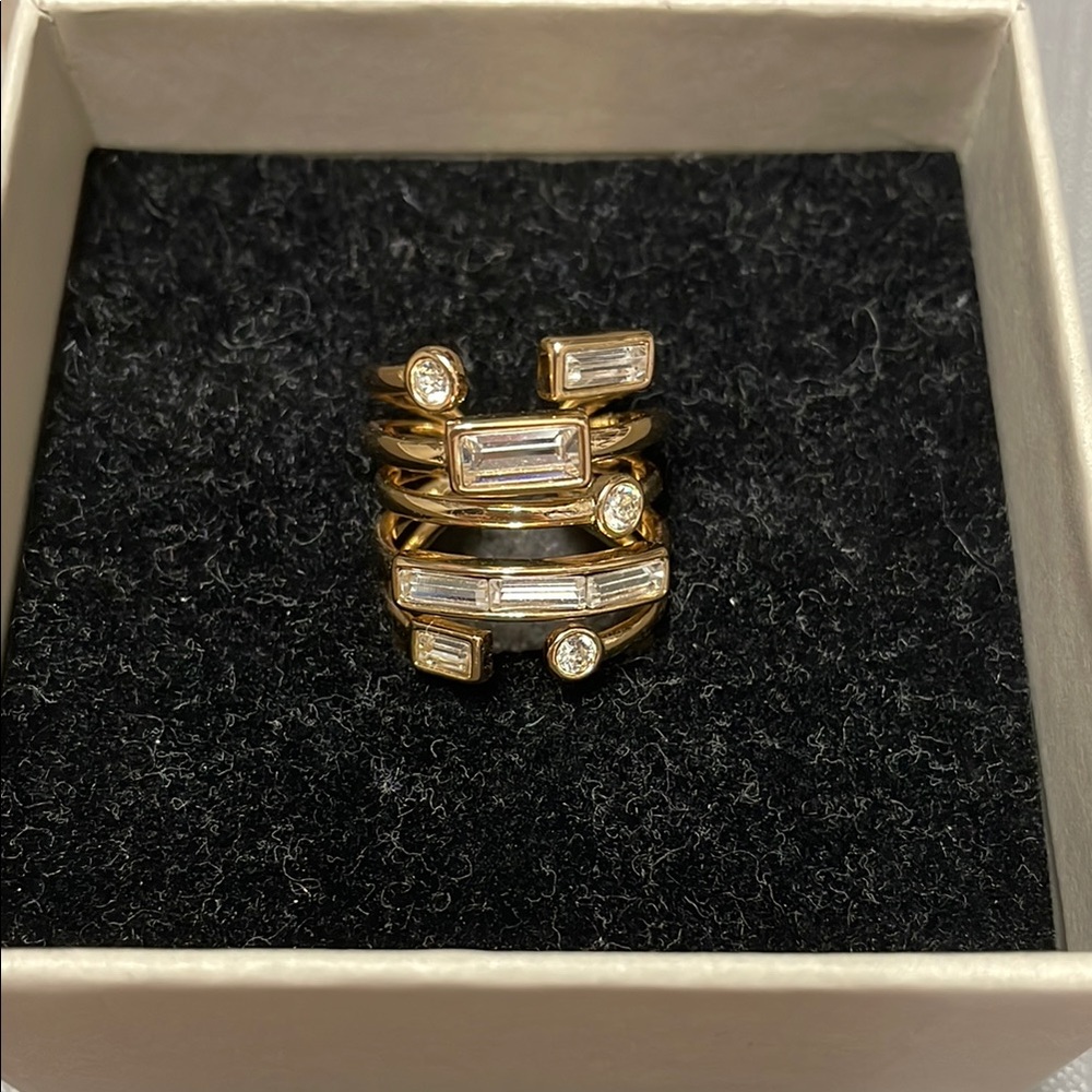 Alexis Bittar Gold Tone Adjustable Ring